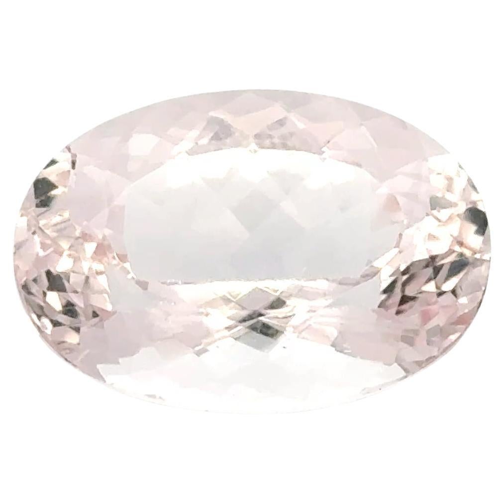 Gemma sfusa di morganite rosa naturale da 12,55 carati con taglio ovale