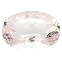 12.55 Carat Oval-Cut Natural Pink Morganite Loose Gemstone