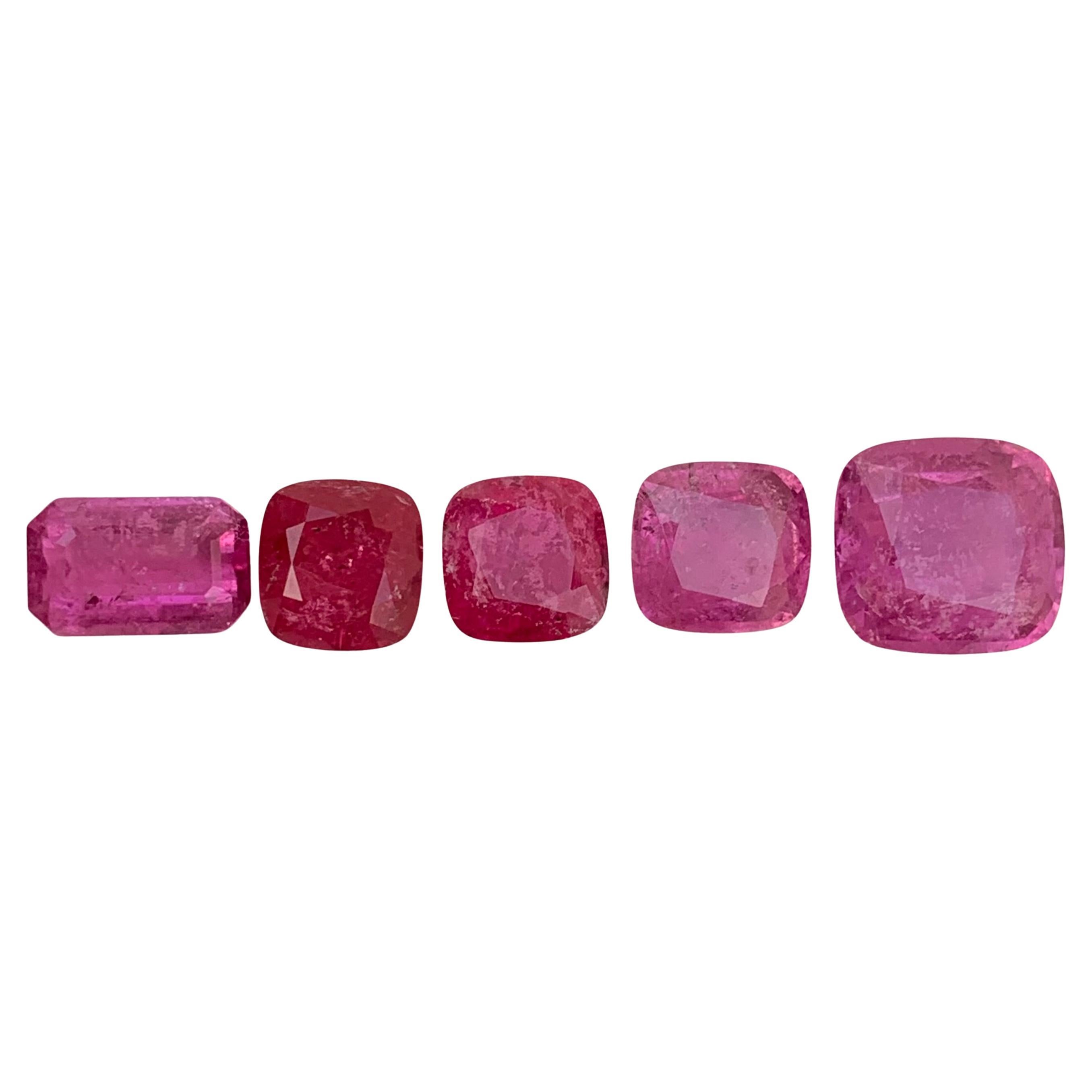12.55 Carat Pretty Loose Rubellite Tourmaline Lot Pour Bijoux