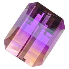 12.55 Carats Bi Color Loose Ametrine Stone Pixel Cut Natural Brazilian Gemstone