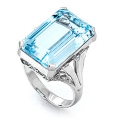 12.55 ct Natural Blue Topaz Ring, No Reserve Price