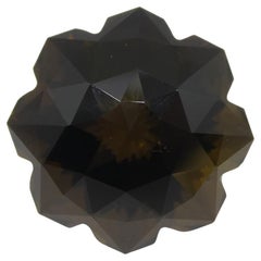 12,56ct Fiore di quarzo fumé taglio fantasia/fantasia