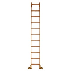 125.75 in. Tall Oak Rolling Putnam Industrial Library Ladder