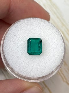 1.25ct AAA+ Muzo Green Emerald Cut Colombian Gem 7.5x6.5 Genuine Earth Mined
