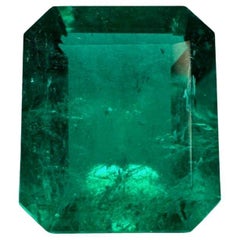 1.25ct AAA+ Muzo Green Emerald Cut Colombian Gem 7.5x6.5 Genuine Earth Mined