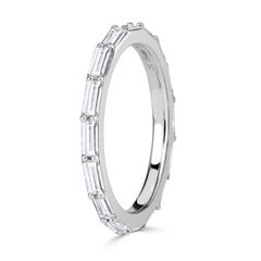 1.25ct Baguette Cut Diamond Eternity Band in Platinum