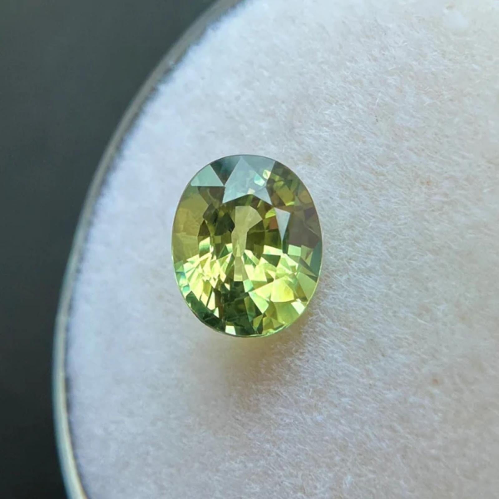 1,25ct Zafiro Bicolor Gra Certificado Talla Oval Azul Amarillo Gema Suelta 6,7x5,5mm en Nuevo estado para la venta en Birmingham, GB