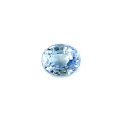 1,25ct Zafiro azul lila púrpura claro de Ceilán Corte ovalado Azul Raro 6,4x5,3mm VS