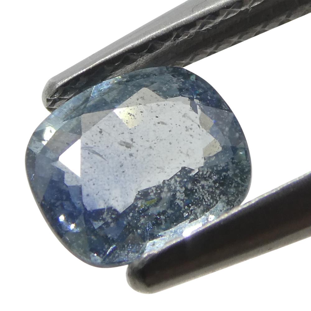 1.25ct Cushion Blue Sapphire from Tanzania For Sale 6