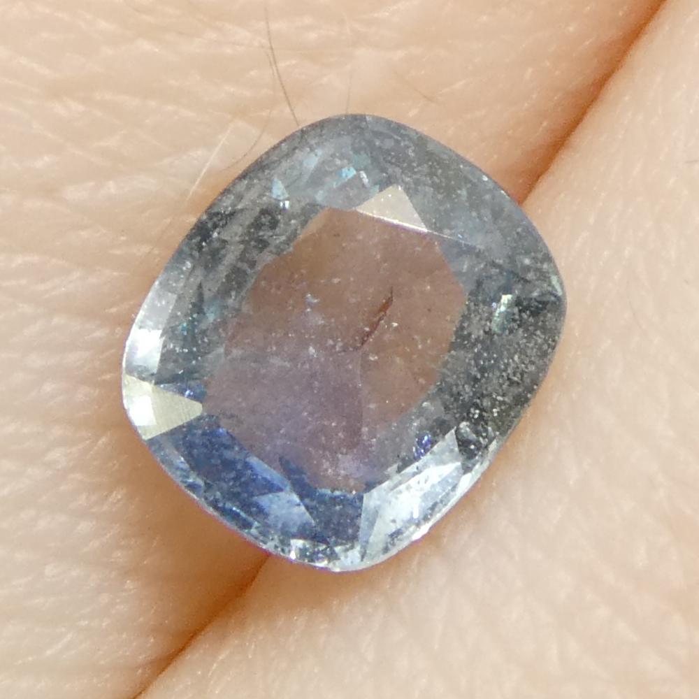 1.25ct Cushion Blue Sapphire from Tanzania For Sale 7