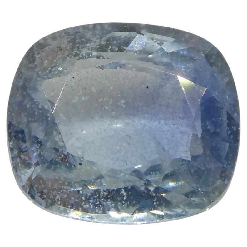 1.25ct Cushion Blue Sapphire from Tanzania For Sale