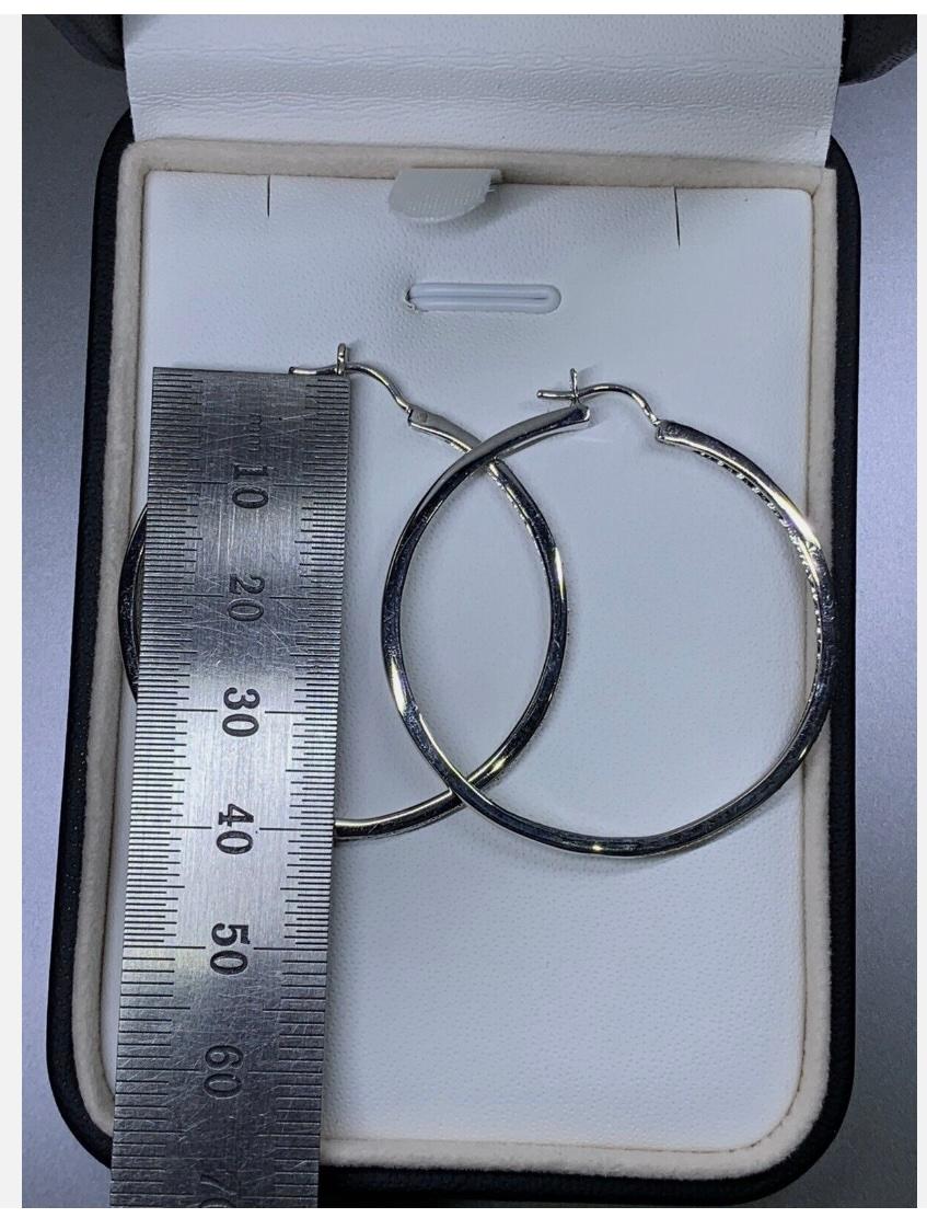 1,25ct Diamant-Ohrringe aus 18ct Weißgold mit klobigem Reif im Angebot 5
