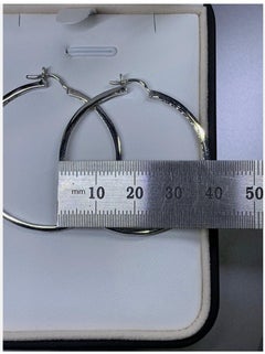 1.25ct Diamond chunky hoop huggies earrings in 18ct white gold