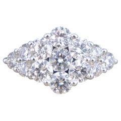 1,25 Karat Diamant-Cluster-Ring in Bootsform aus 18 Karat Gelbgold