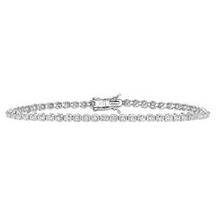 BRACELET tennis en or blanc 9 carats avec diamants de 1,25 carat