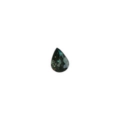 1.25ct Fine Color Change Sapphire Pear Cut Green Blue No Heat IGI Certified