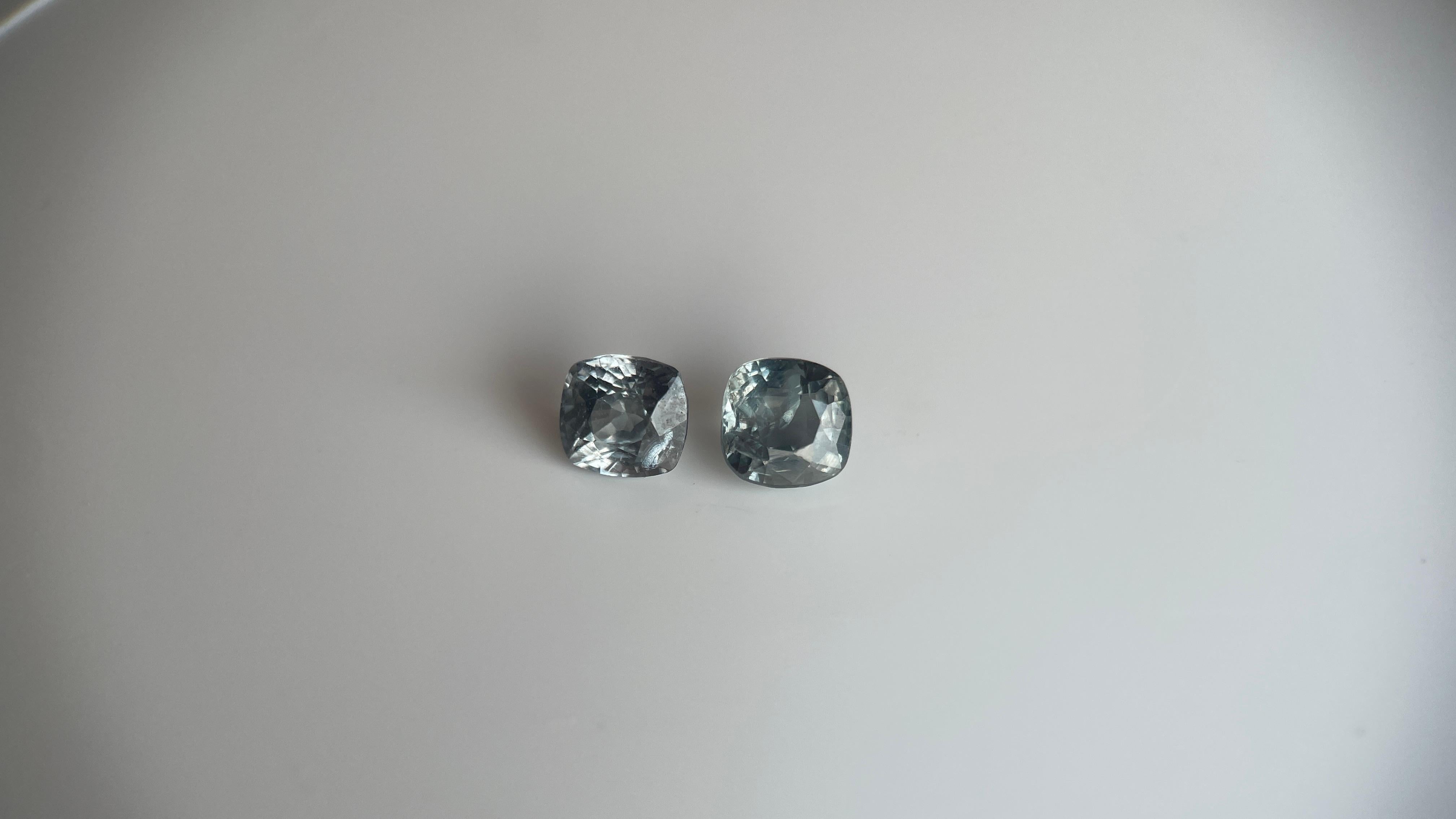 Art Déco 1,25ct Spinello grigio verdastro (4,6x4,6x3,2/4,6x4,4x3,5)mm in vendita