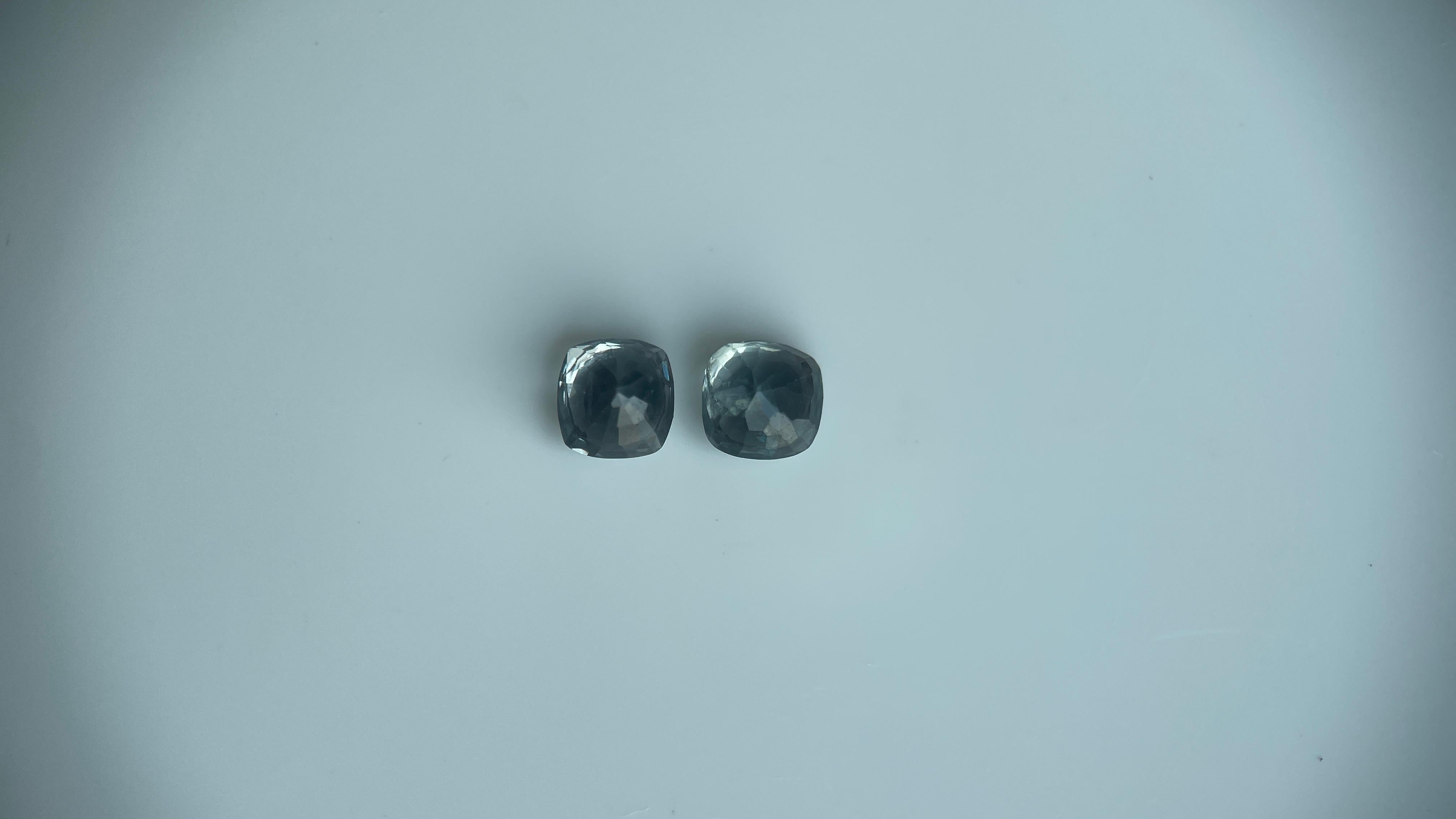 Donna 1,25ct Spinello grigio verdastro (4,6x4,6x3,2/4,6x4,4x3,5)mm in vendita