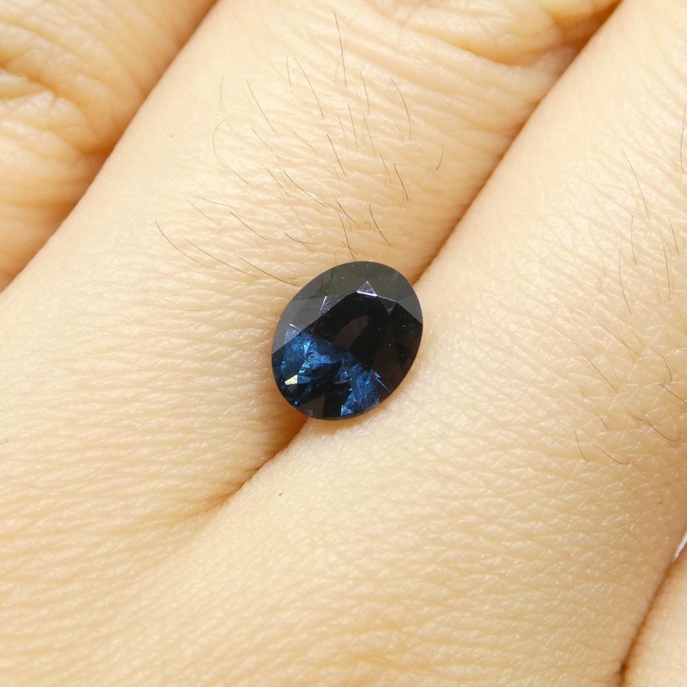 1.25ct Oval Blue Spinel from Burma For Sale 9