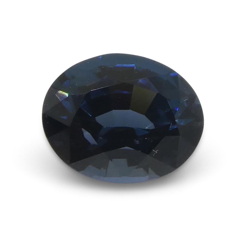 Women's or Men's 1.25ct Oval Blue Spinel from Burma For Sale