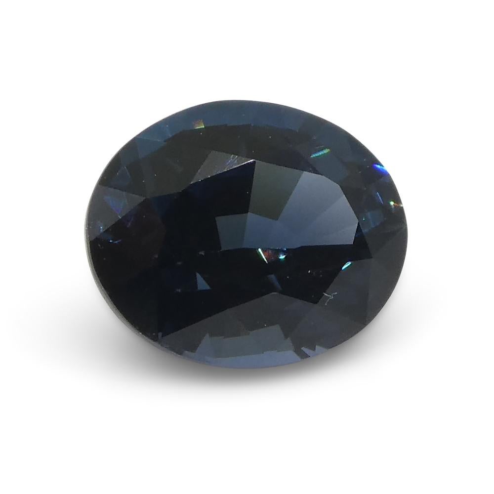 1.25ct Oval Blue Spinel from Burma For Sale 1