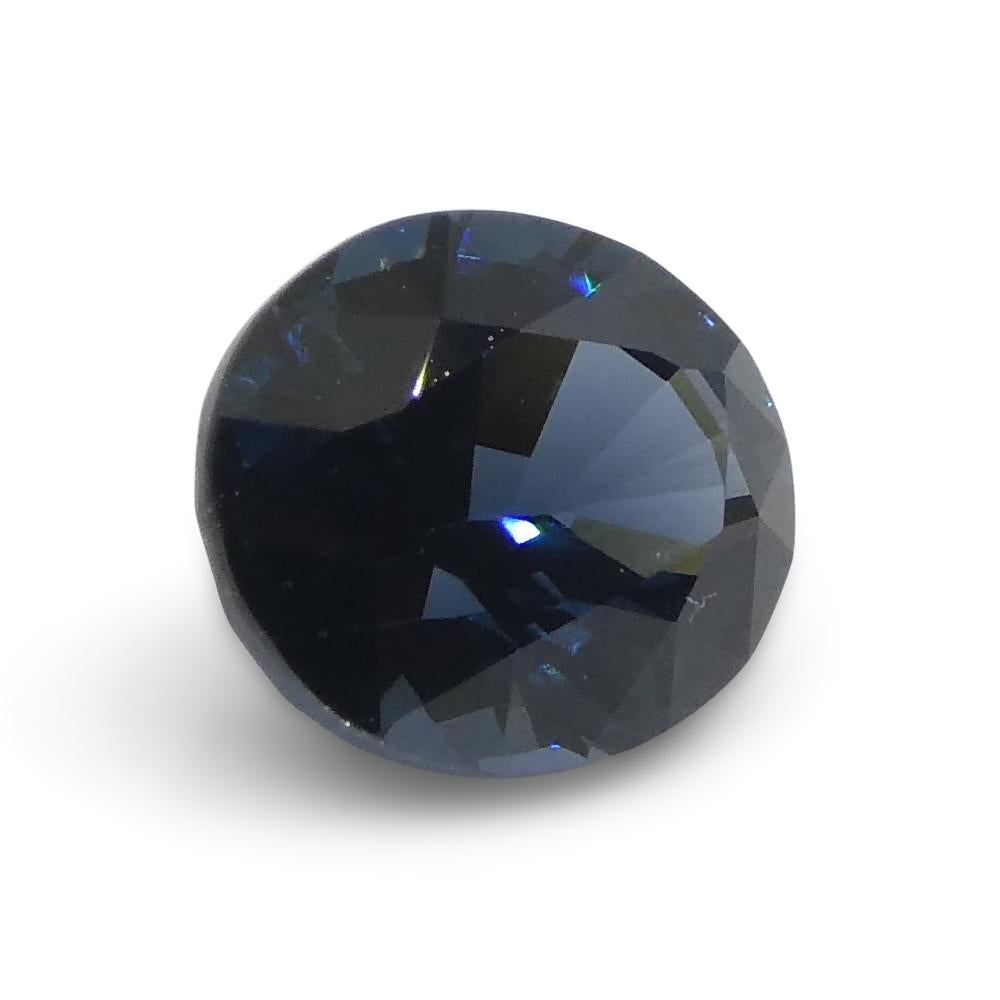 1.25ct Oval Blue Spinel from Burma For Sale 3