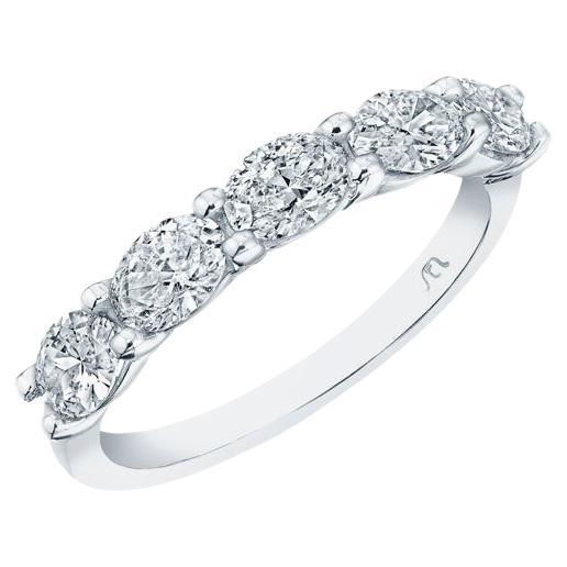 1,25ct Oval Diamant 5 Stein Band in 18KT Gold