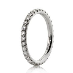 Anillo de eternidad con diamante talla brillante redondo 1.25 ct
