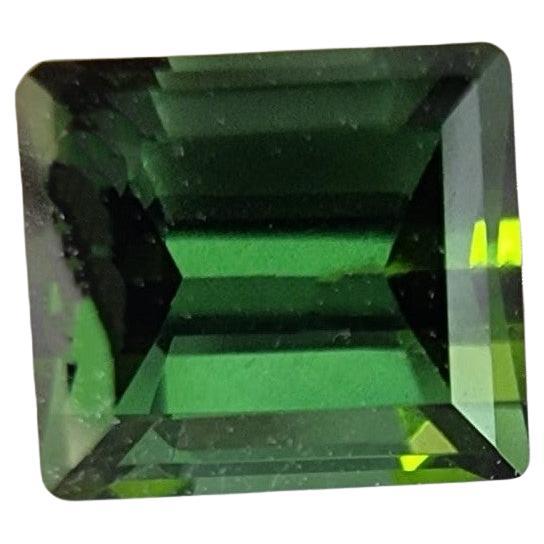 Contemporary 1.25ct Square Cut Blue Green Tourmaline Gemstone For Sale