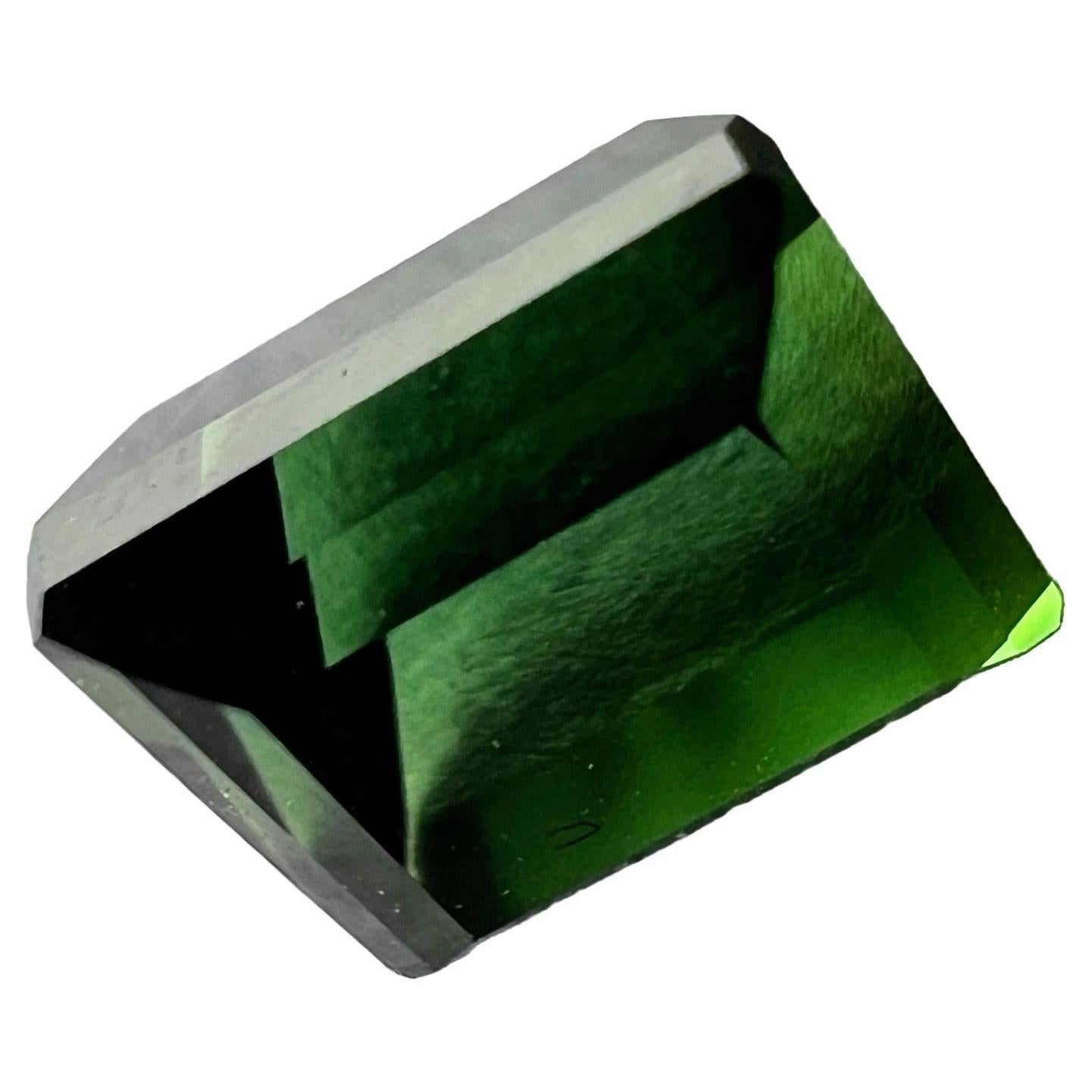 1.25ct Square Cut Blue Green Tourmaline Gemstone In New Condition For Sale In Sheridan, WY