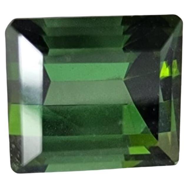 1.25ct Square Cut Blue Green Tourmaline Gemstone For Sale