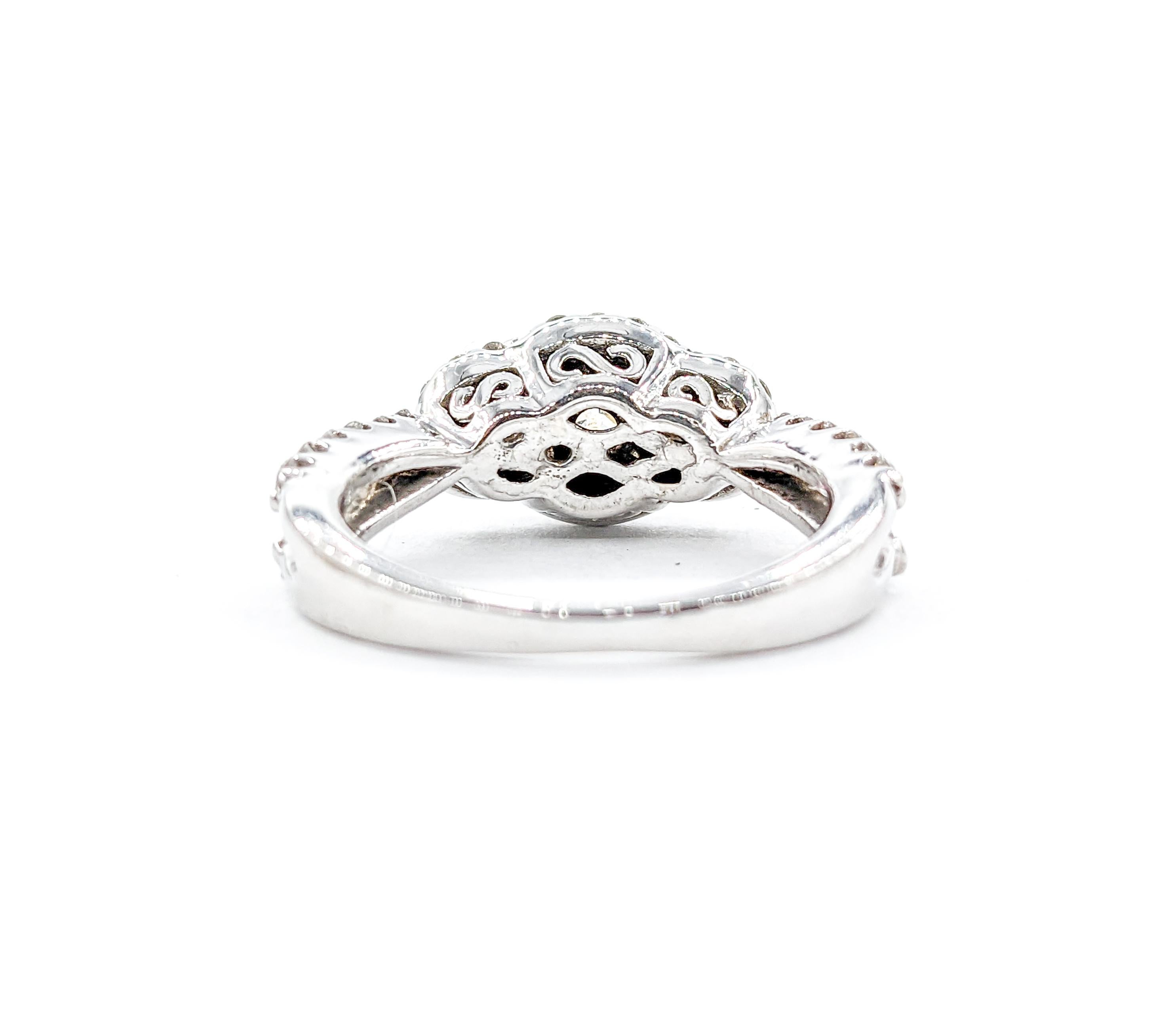 Bague de mariage en or blanc avec diamant de 1,25ctw  en vente 3