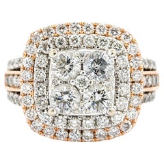 1.25ctw Diamond Engagement Ring In Two-Tone Gold