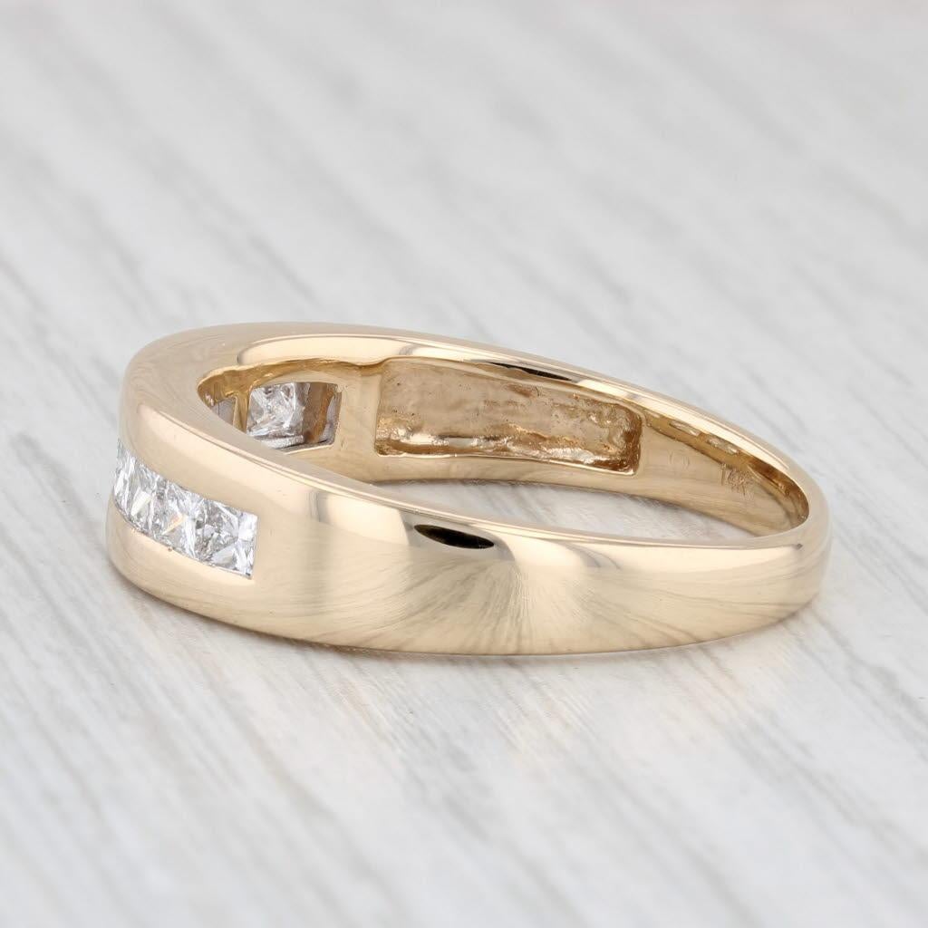 1.25ctw Diamond Men's Wedding Band 14k Yellow Gold Size 13 Ring In Good Condition For Sale In McLeansville, NC