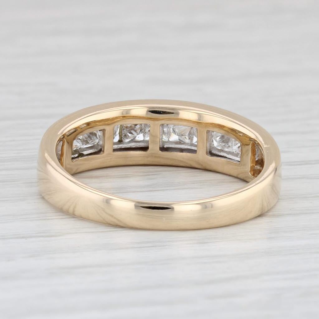 1.25ctw Diamond Men's Wedding Band 14k Yellow Gold Size 13 Ring For Sale 1