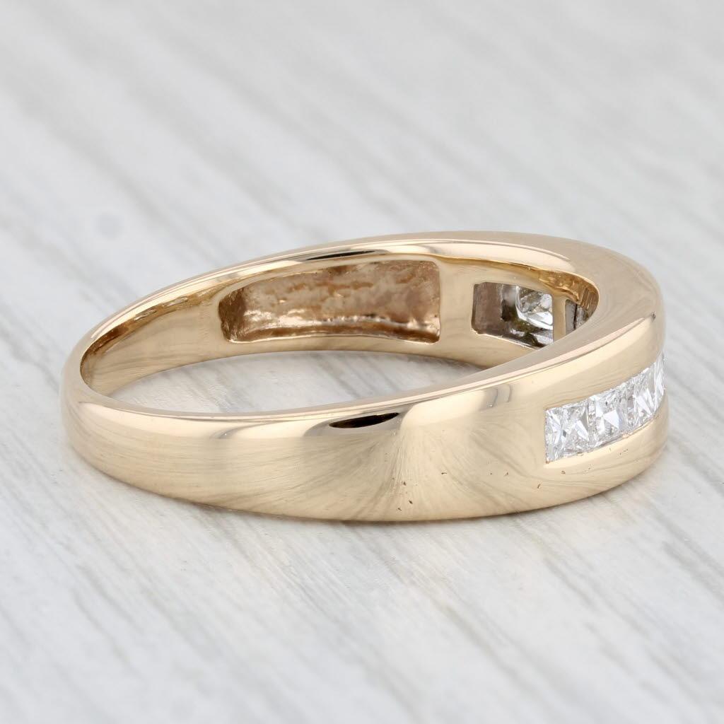 1.25ctw Diamond Men's Wedding Band 14k Yellow Gold Size 13 Ring For Sale 2