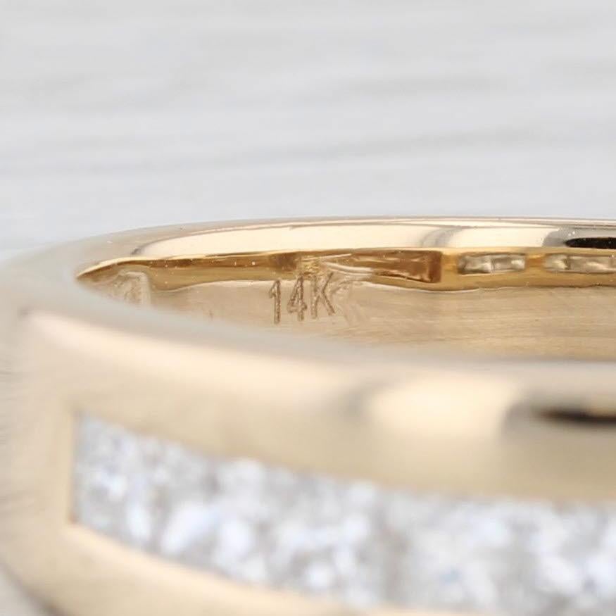 1.25ctw Diamond Men's Wedding Band 14k Yellow Gold Size 13 Ring For Sale 3