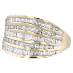 1.25ctw Diamond Ring 14k Yellow Gold Size 10 Stacking Design