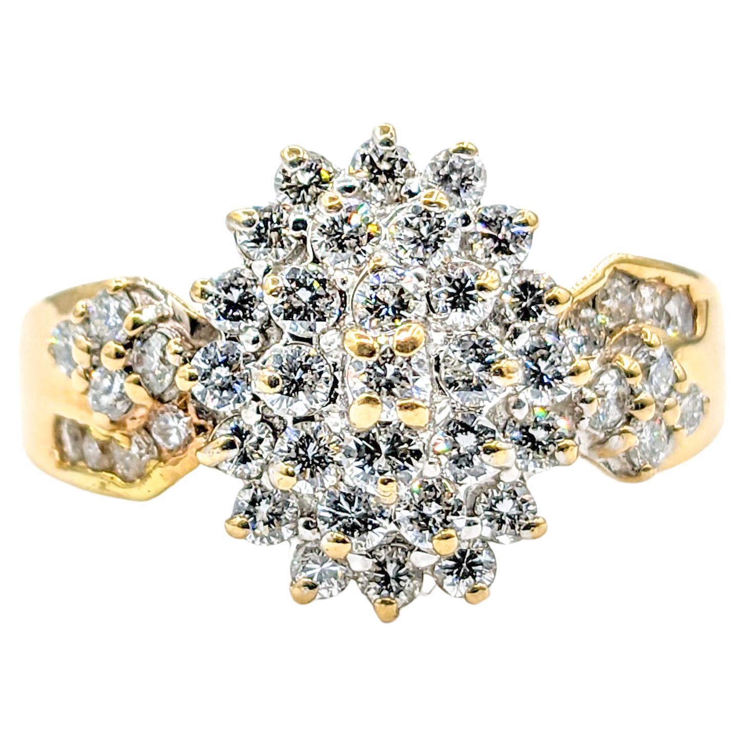 1.25ctw Diamond Waterfall Cluster Ring In Yellow Gold


Discover the captivating elegance of our Diamond Fashion Ring, skillfully crafted in 14kt yellow gold. This exquisite ring boasts a stunning 1.25ctw of diamonds, arranged in an eye-catching