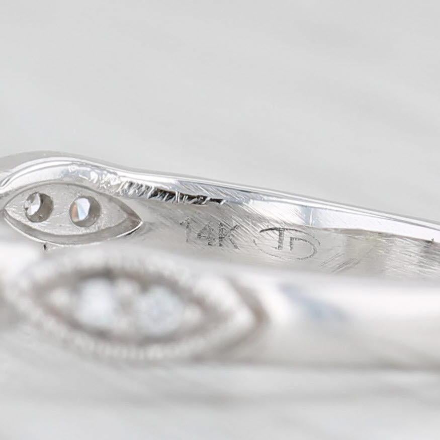 1,25ctw VS1 runder Diamant-Verlobungsring 14k Weißgold Größe 5,25 GIA im Angebot 2