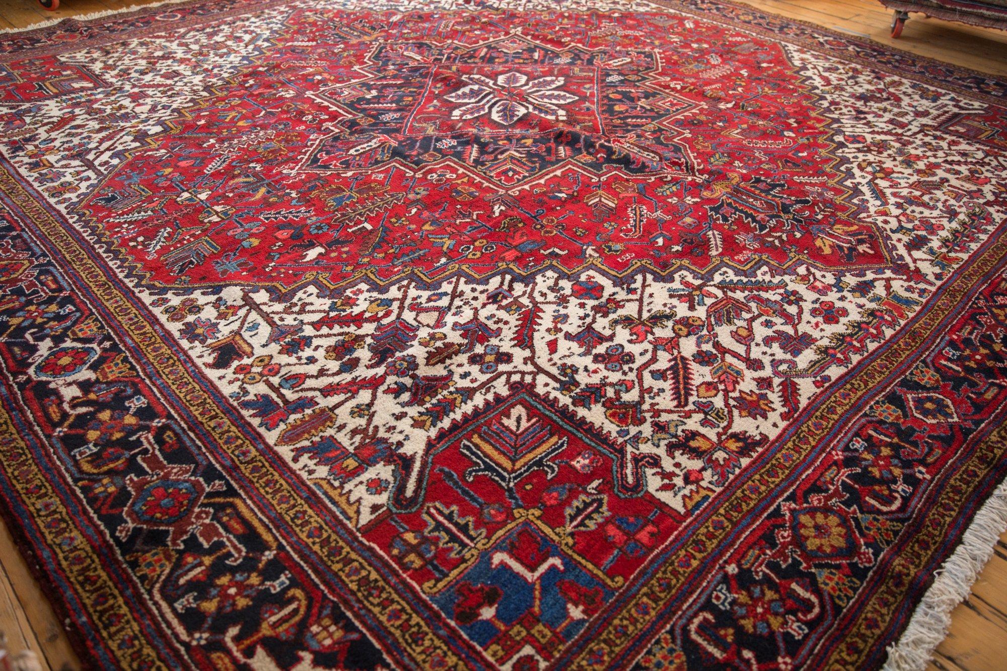 Vintage Mehrivan Square Carpet For Sale 2
