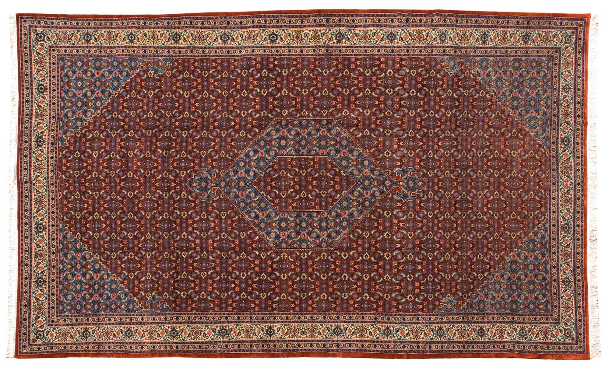 Hand-Knotted Vintage Ardebil Carpet For Sale