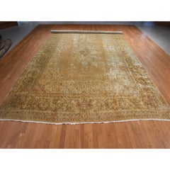 12'5 "x20' Brauner Vintage Perser Kirman Neo Classic Design Handgeknüpfter Wollteppich