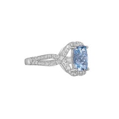 Sunita Nahata Aquamarin 1.26ct. Fancy Ring aus 18KWG mit weißem Diamant.