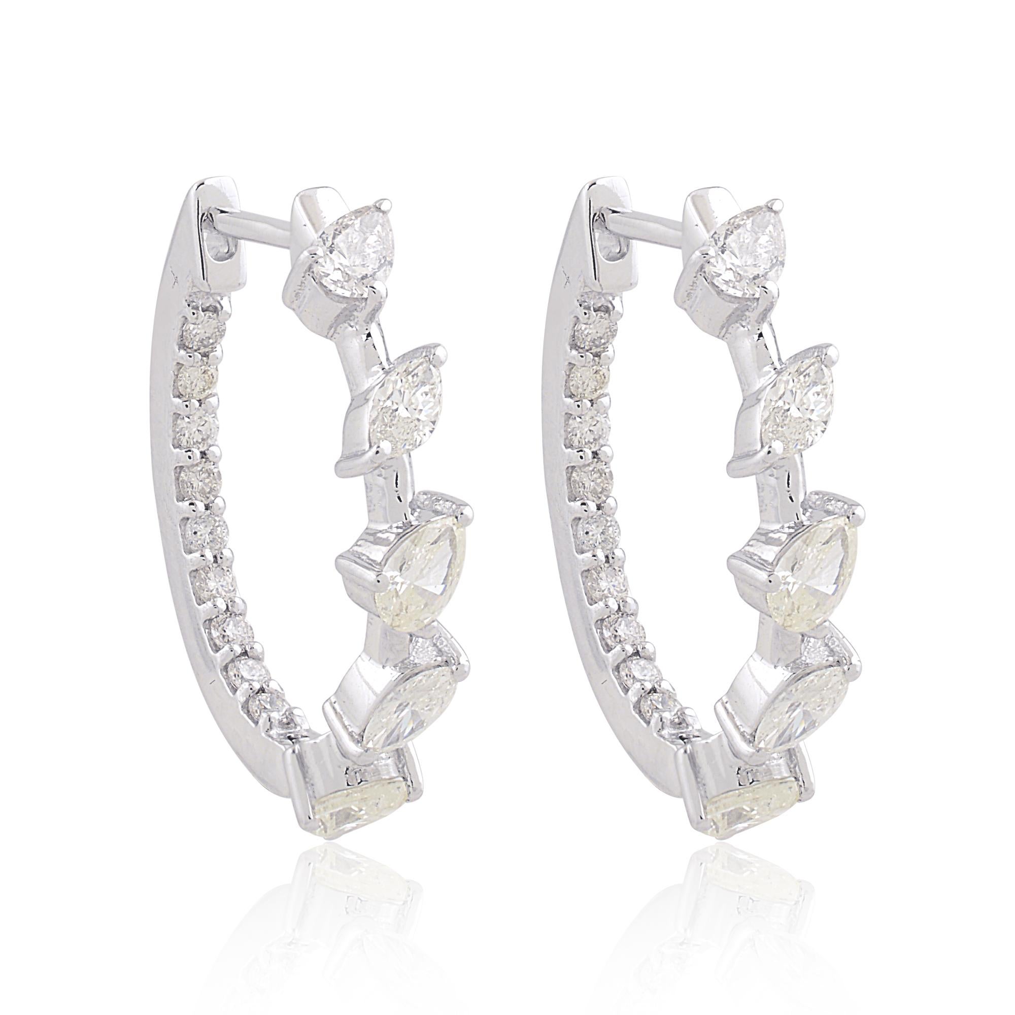 Crafted with precision and care, these huggies hoop earrings feature a solid 10k white gold construction, adding a touch of luxury and sophistication to the design. The huggie style closure ensures a secure and comfortable fit, allowing the earrings