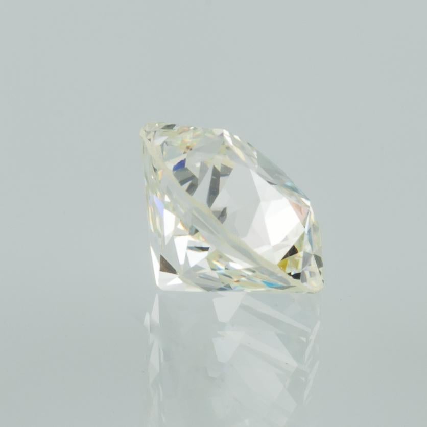 Round Cut 1.26 Carat Loose L / VVS2 Circular Brilliant Cut Diamond GIA Certified For Sale