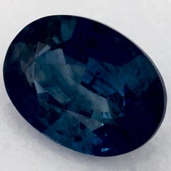 1.26 Karat Blauer Saphir Oval Loser Edelstein