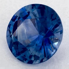 1.26 Ct Blue Sapphire Round Loose Gemstone