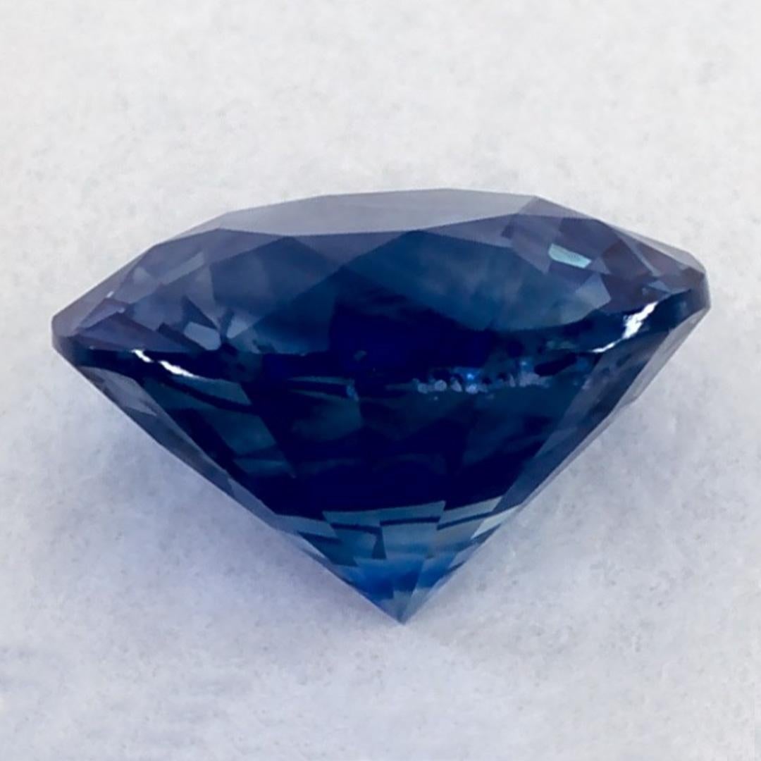 1.26 carati di zaffiro blu rotondo sfuso In condizioni Nuovo in vendita a Fort Lee, NJ