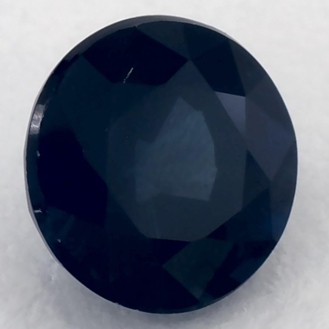 1.26 ct Zafiro Azul Redondo Gema Suelta en Nuevo estado para la venta en Fort Lee, NJ